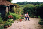 Clifford with Lucy's gardening.