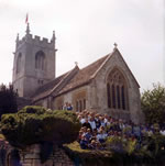 At the church, Sunday 29th May 1977.