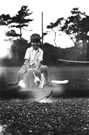 Astride CLEO the St. Bernard at Cahore 1949.